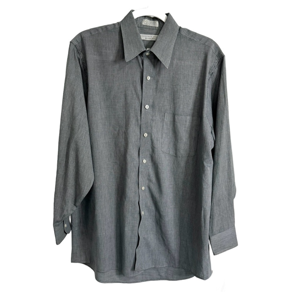 4/$40 Geoffrey Beene Long Sleeve Grey Button‎ Down Shirt
